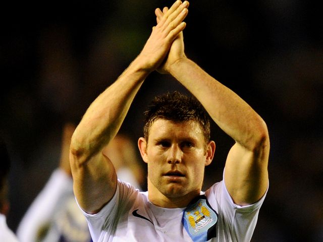 James Milner enjoys Manchester City's win.