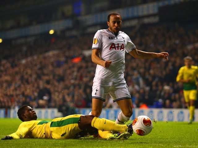 Andros Townsend falls to the ground.