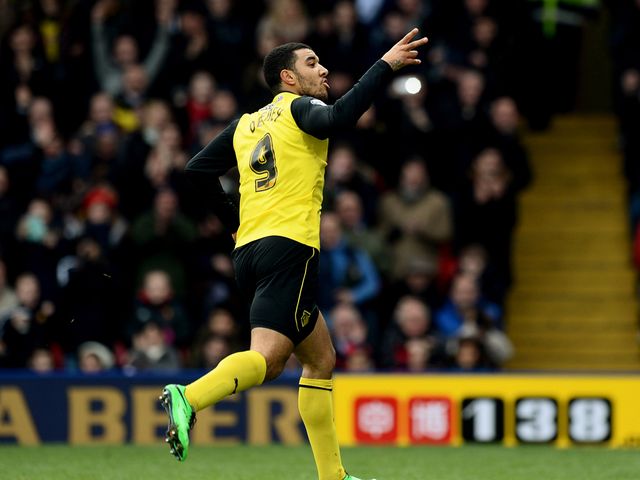 Troy Deeney of Watford celebrates