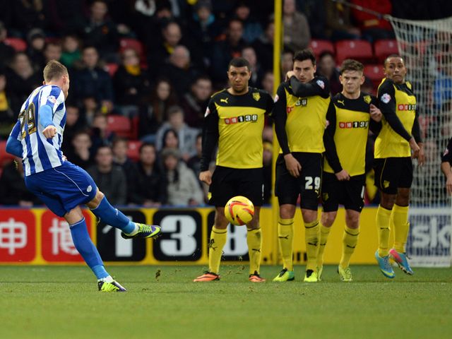 Connor Wickham of Sheffield Wedneday shoots on goal