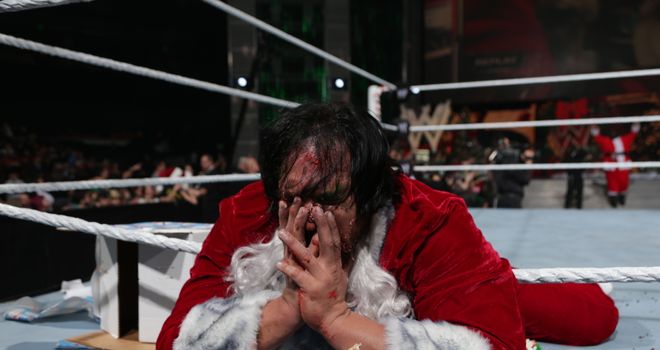 Damien Sandow came out worse for wear after clashing with Mark Henry