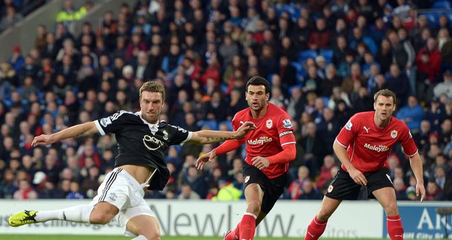 Rickie Lambert: On target against Cardiff City