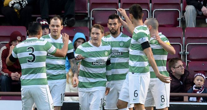 Kris Commons takes the plaudits after opening the scoring in the Tynecastle rout