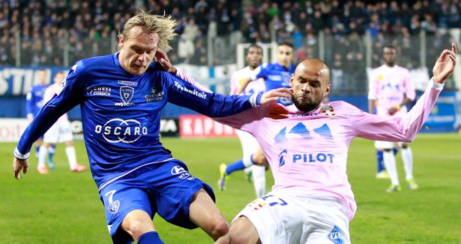 Milos Krasic (l) opened the scoring for Bastia