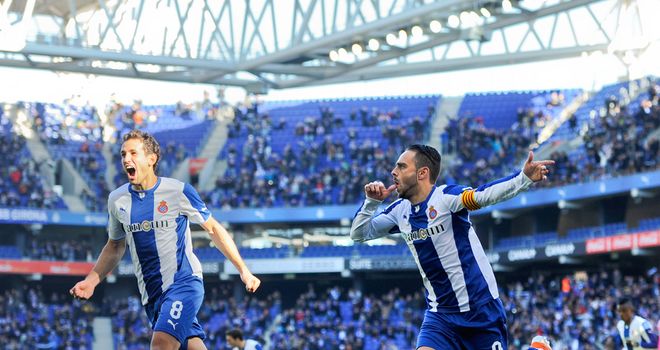 Sergio Garcia celebrates after scoring from the spot