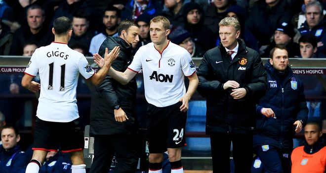 Darren Fletcher: Back in action for Manchester United against Aston Villa