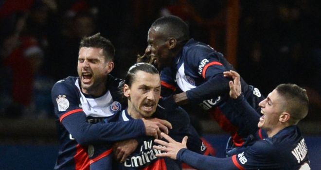 Zlatan Ibrahimovic was on target or PSG