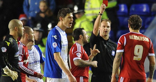Darius Henderson: Forest striker shown a red card at Birmingham