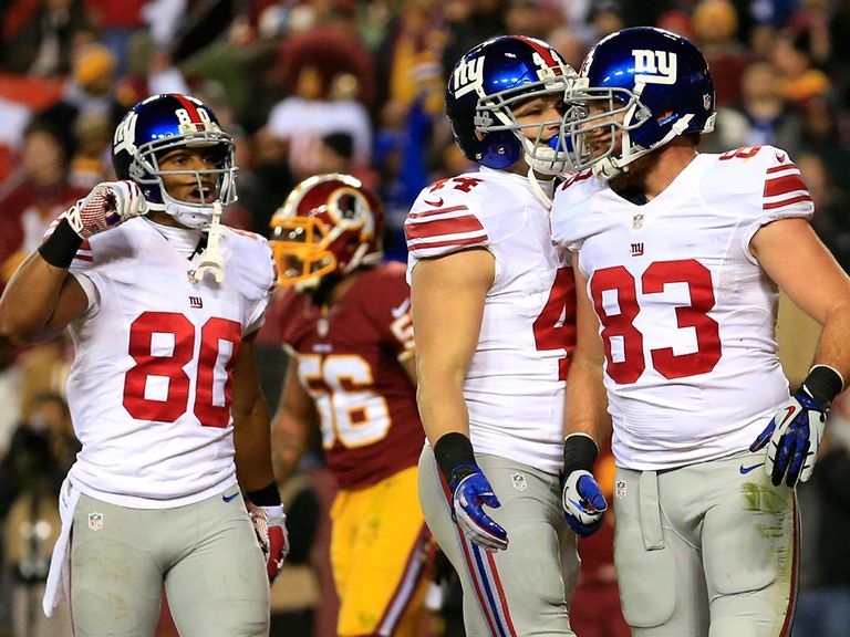 Brandon Myers celebrates his touchdown