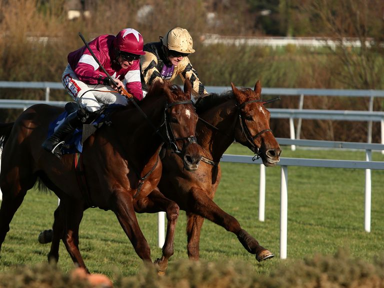 Sure Reef (right) on his way to the final flight