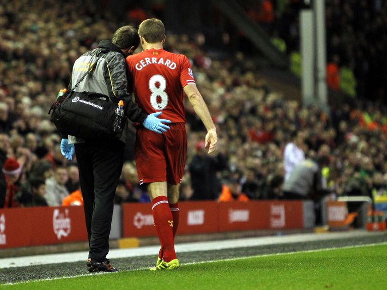 Steven Gerrard: Will be assessed after picking up a hamstring injury