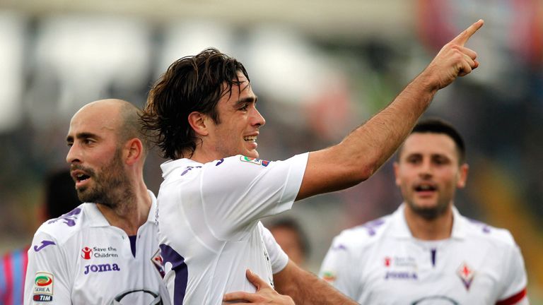 Alessandro Matri celebrates his first goal