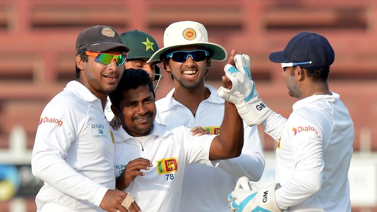 It is all smiles for Sri Lanka as three late wickets give them the edge against Pakistan
