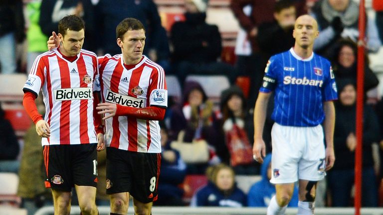 Sean O'Hanlon: Looks on as Sunderland celebrate his own goal