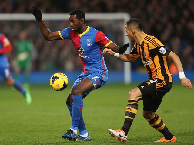 Yannick Bolasie holds off Liam Rosenior