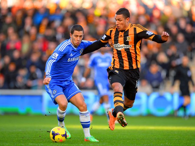 Eden Hazard escapes Jake Livermore's challenge