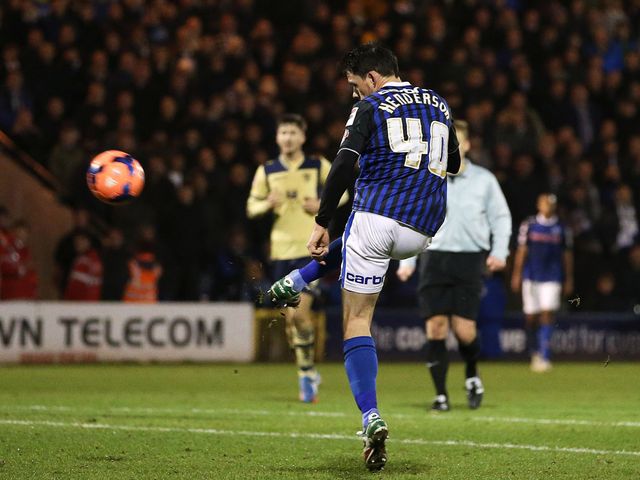 Ian Henderson scores Rochdale's second goal