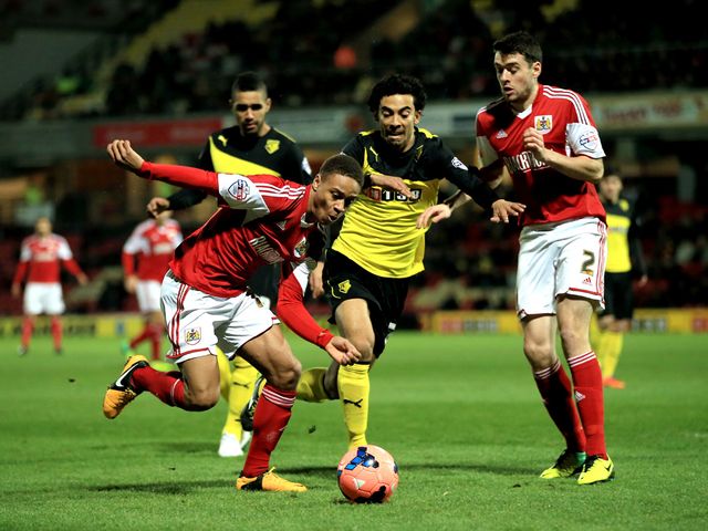 Bobby Reid tries to make progress.