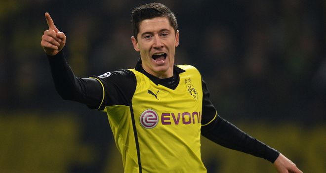Robert Lewandowski: On target for Dortmund