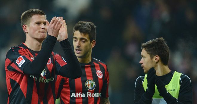 Eintracht Frankfurt celebrate victory
