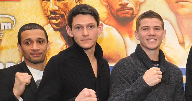 Gavin McDonnell (centre) will appear alongside Luke Campbell (R) in Hull next month