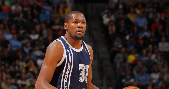 Kevin Durant: Has scored 30 points or more in Thunder's last eight games