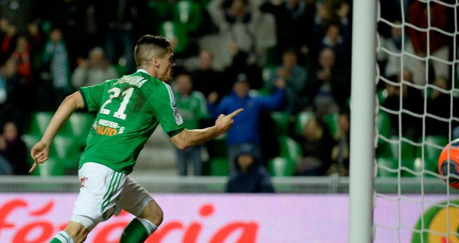 Romain Hamouma celebrates his winner.