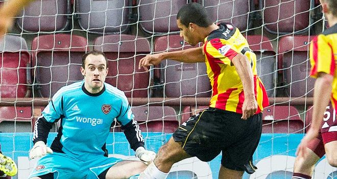 Lyle Taylor: Opens the scoring for Partick at Hearts