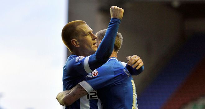 Ben Watson: Celebrates giving his side the lead against Crystal Palace