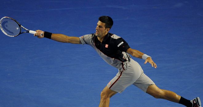 Novak Djokovic: Stretched in the third set before progressing