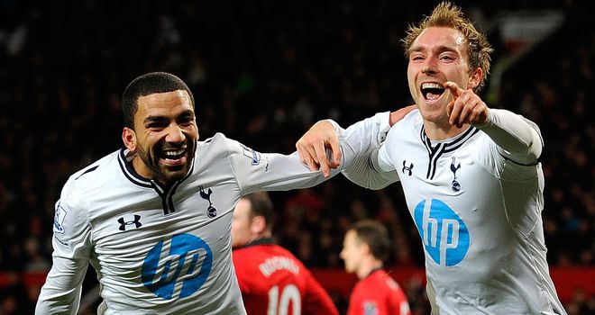 Christian Eriksen celebrates Tottenham winner