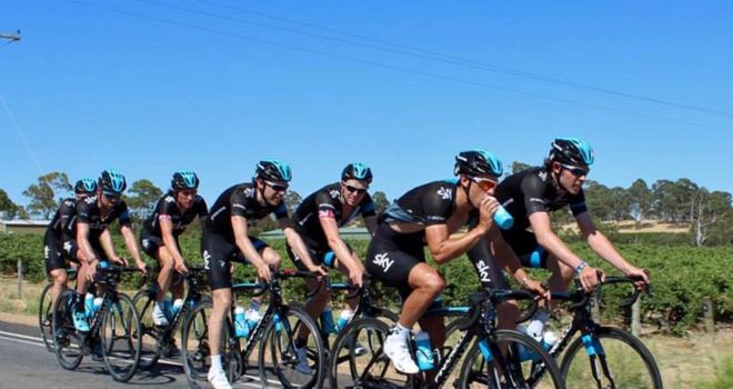 Team Sky have been forced to train early in the morning to avoid the heat (Picture: Team Sky Facebook)