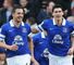 Phil Jagielka: Everton skipper celebrates with Gareth Barry