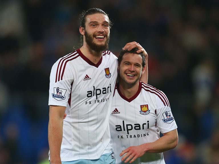 Andy Carroll (left): Returned from injury at the weekend