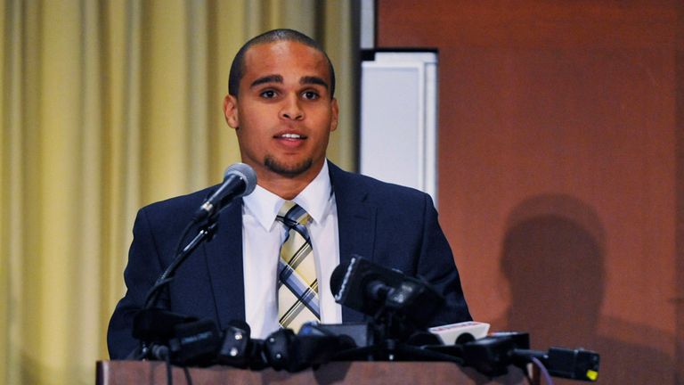 Union man: Northwestern QB Kain Colter is standing up for the college footballers