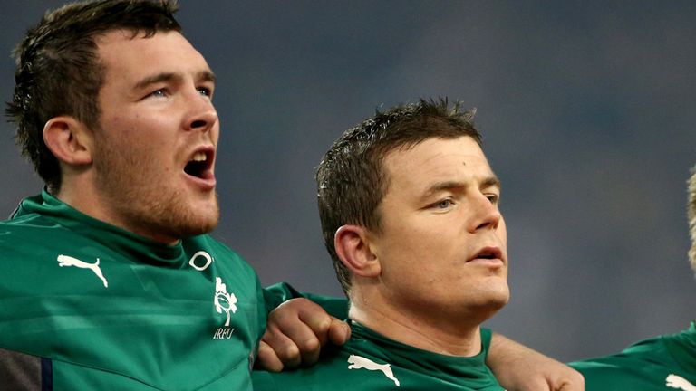 Peter O'Mahony (left) and Brian O'Driscoll have their eyes on the Six Nations title
