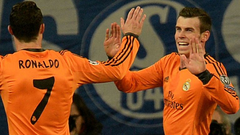 Gareth Bale: Enjoys his first with Real Madrid team-mate Cristiano Ronaldo