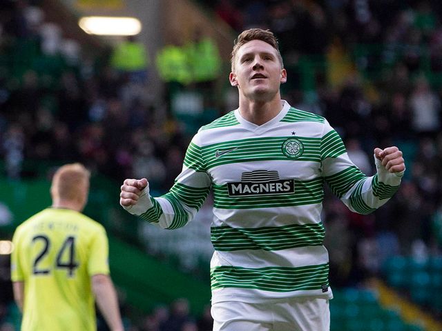Kris Commons celebrates his goal for Celtic