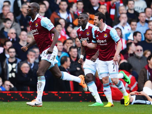 Carlton Cole celebrates after getting on the scoresheet