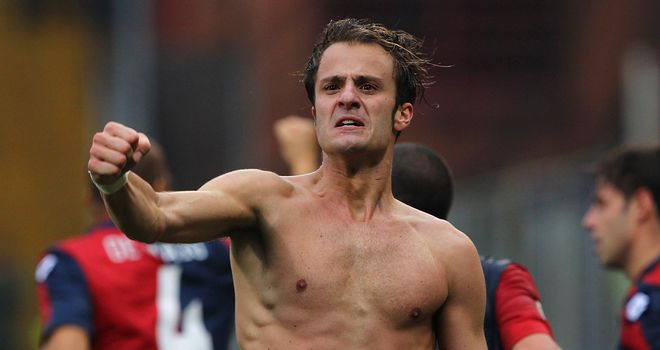 Alberto Gilardino celebrate for Genoa