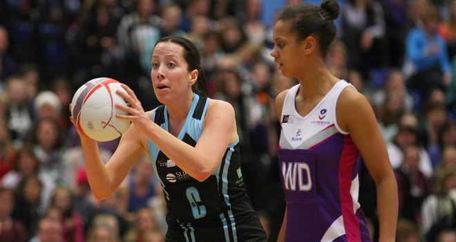 Becky Trippick made a huge mid-court impact on her return to the Surrey Sports Park court. (Photot by Gary Baker)