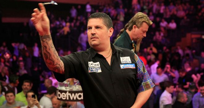 Gary Anderson: Takes on fellow Scot Robert Thornton in Belfast
