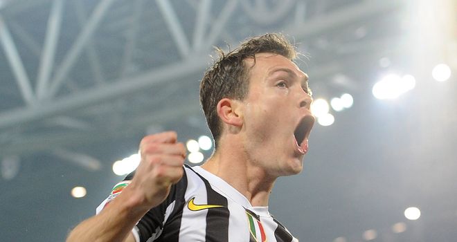 Stephan Lichtsteiner celebrates for Juventus