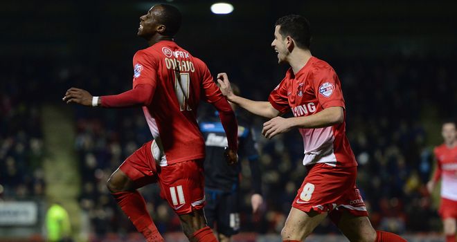 Moses Odubajo: Celebrates strike for O's