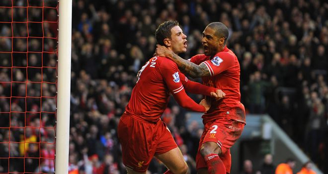 Jordan Henderson continued his remarkable run of form with two goals at Anfield