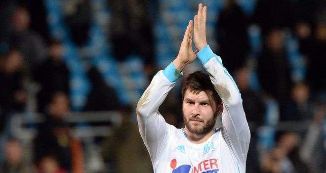Goalscorer Gignac celebrates at the final whistle