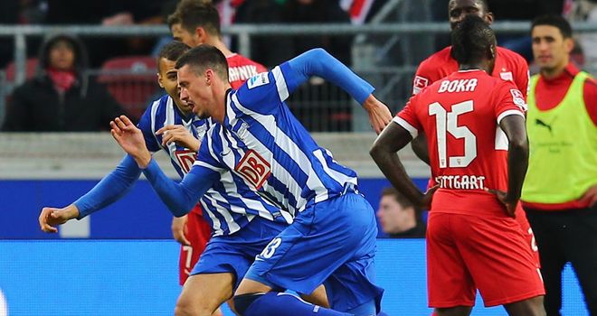 Sandro Wagner celebrates his winning goal
