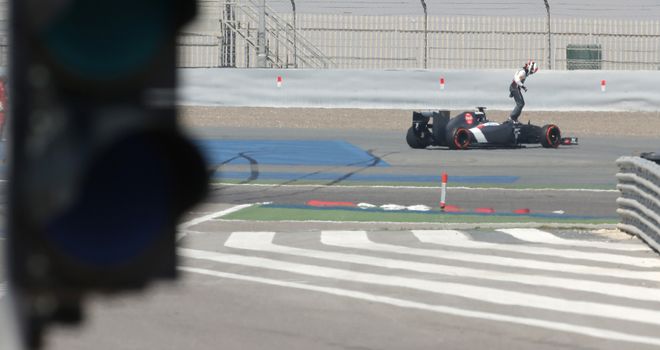 Adrian Sutil: Spun off on Wednesday