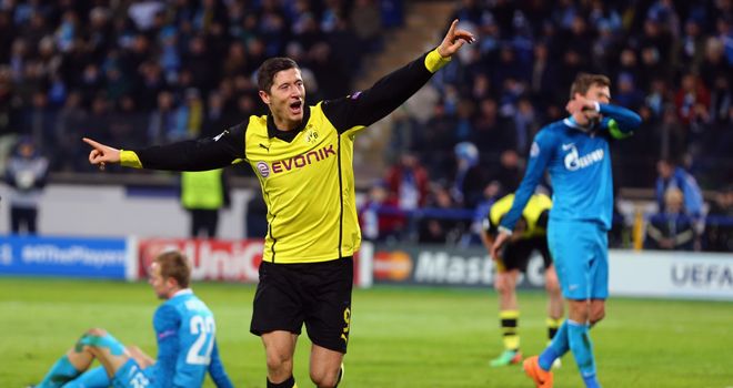 Robert Lewandowski: Scored two goals against Zenit