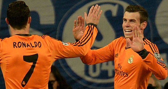 Gareth Bale: Enjoys his first with Real Madrid team-mate Cristiano Ronaldo